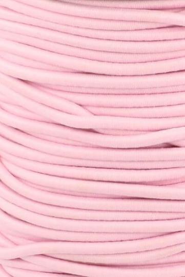 Gummiband rund - Elastisches Band Kordel - Länge 10m ø 2|3mm farbig Rosa - 3mm Rosa - 3mm