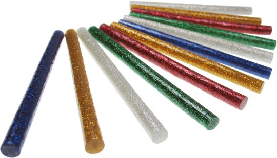 Heißklebepatronen / Heißklebesticks klein 12 Stück Glitter Glitter