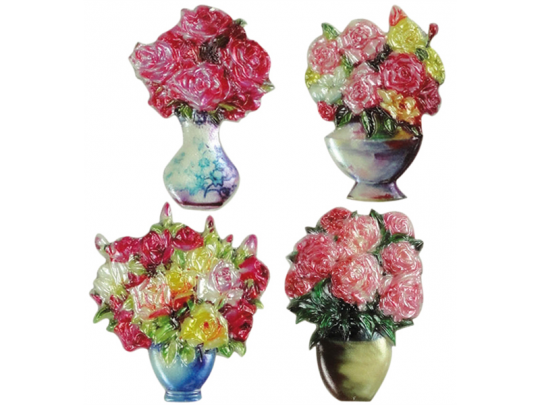Ideen mit Herz 4x Wachsornament Blumenvasen 
