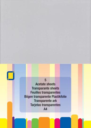 JEJE Acetate (Transparente Folie)- DINA4 - 5 Blatt 