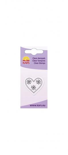 Kars Clear Stempel Herz und Kristall 5X6cm 