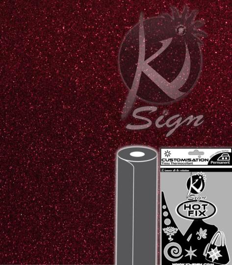 Ki-Sign Bügeltransfer Folie 15 x 20cm - Glitter - bordeaux bordeaux