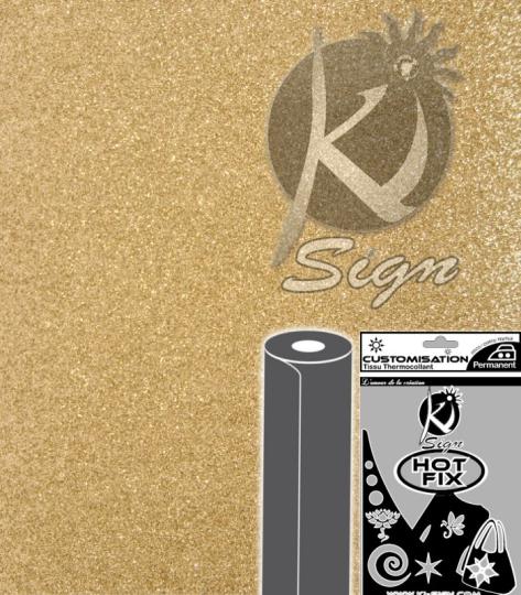 Ki-Sign Bügeltransfer Folie 15 x 20cm - Glitter - gold gold