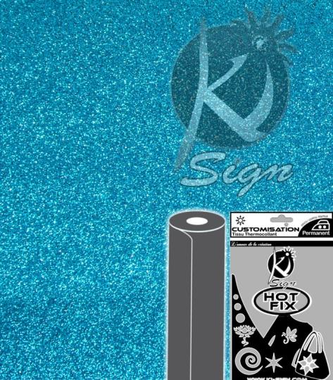 Ki-Sign Bügeltransfer Folie 15 x 20cm - Glitter - hellblau hellblau