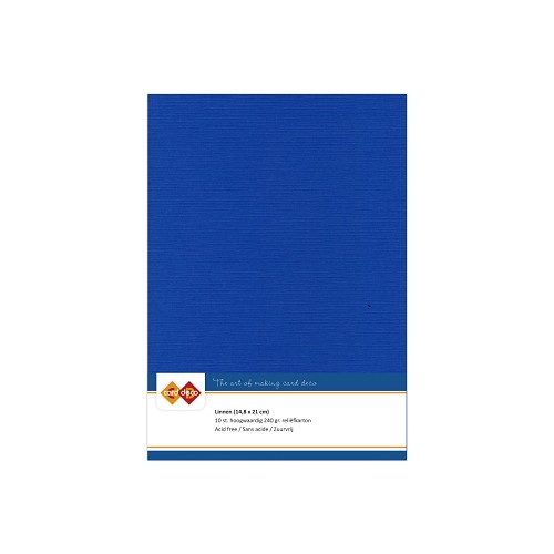 Findit Carddeco Leinenkarton DIN A5 240g 10 Blatt Ultramarinblau