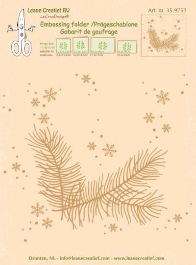 LeCrea - Embossing Folder Weihnachten Zweig 14,4x16cm 