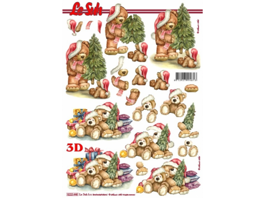 LeSuh 3D Bogen Weihnachts Bär 