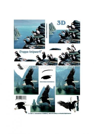 LeSuh 3D Etappen Bogen Papageitaucher + Adler 