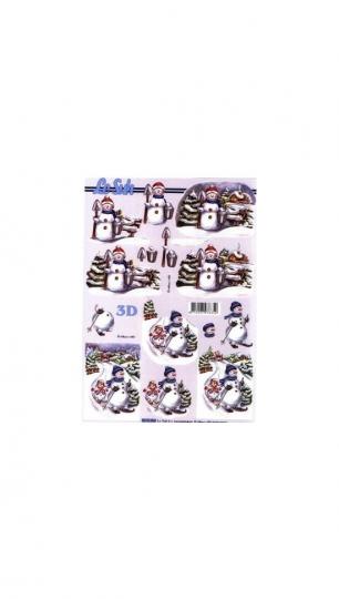LeSuh 3D Etappen Bogen Schneemann 