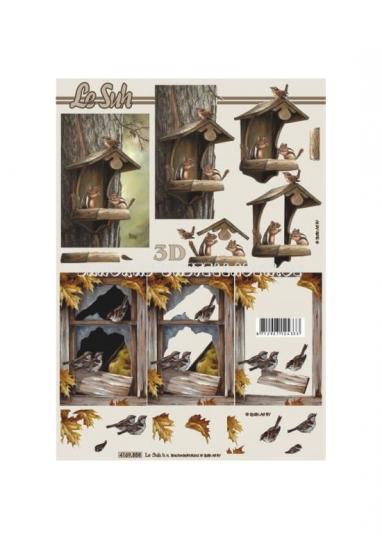 LeSuh 3D Etappen Bogen Vogelhaus 