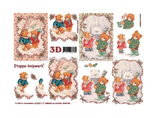 LeSuh 3D Etappen Bogen Weihnachtsbären 