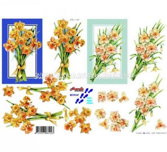 LeSuh 3D Etappen Bogen gelber Blumenstrauß 