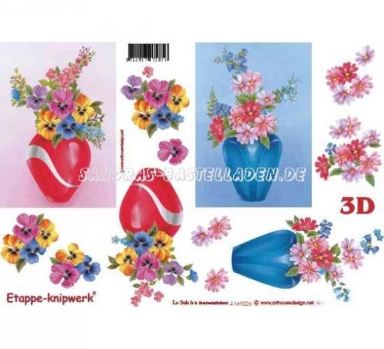 LeSuh 3D Etappenbogen Blumen auf Vase II 
