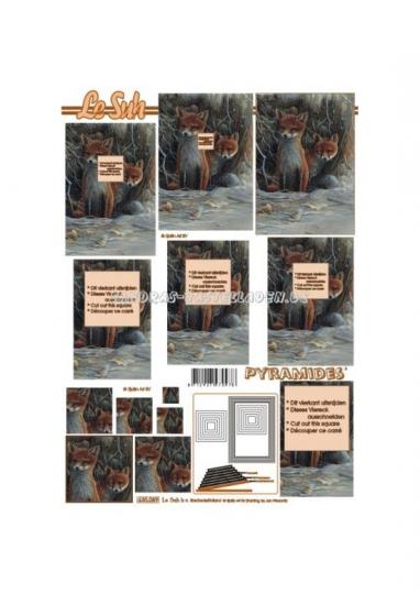 LeSuh 3D Pyramiden Bogen Füchse 