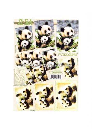 LeSuh 3D Pyramiden Bogen Pandabären 