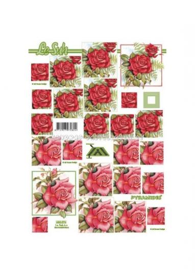 LeSuh 3D Pyramiden Bogen Rosen 