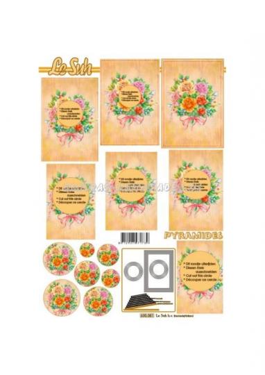LeSuh 3D Pyramiden Bogen Rosen 