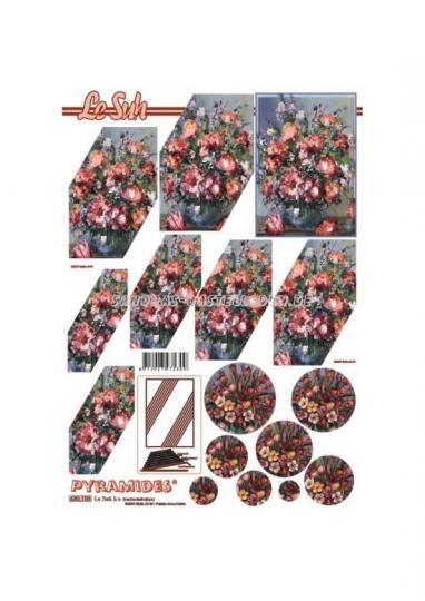 LeSuh 3D Pyramiden Bogen Vase mit Blumen 