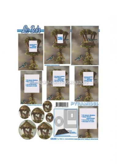 LeSuh 3D Pyramiden Bogen Vögelchen 