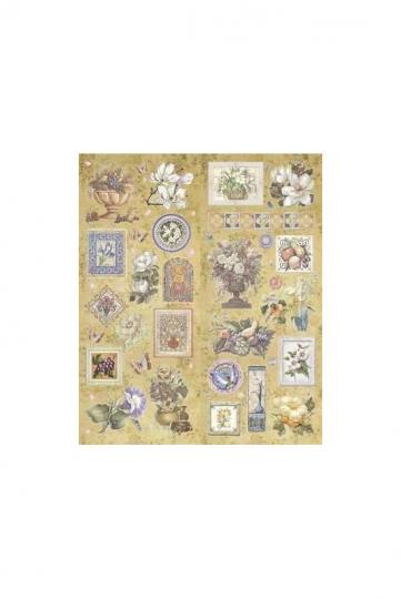 LeSuh Geprägte Stickers 24,5 x 30cm, selbstklebend Blumen 