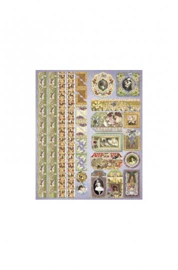 LeSuh Geprägte Stickers 24,5 x 30cm, selbstklebend Victorian 
