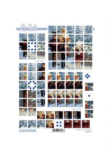 Lesuh 3D Squares Weihnachtkinder 