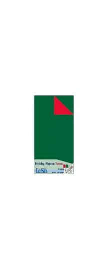 Lesuh 80x Duo Weihnachtskarton 13,5x27cm/ rot,grün (für Quadratkarten) 