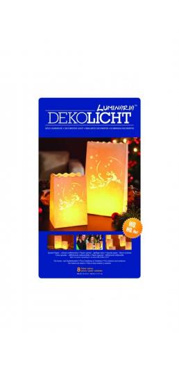 Luminaria 8 Deko-Licht-Tüten Weihnachtsschlitten, 26x15x9cm + 16x11x11cm / 4+4 