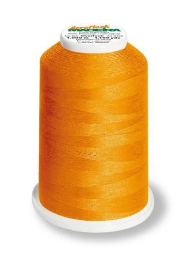 Madeira Aeroflock Overlock Bauschgarn Nähgarn - 1000m Neon Orange 9937 Neon Orange 9937