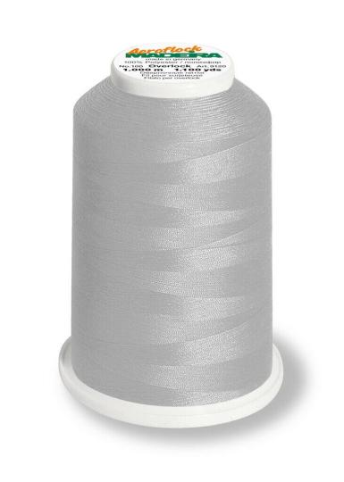 Madeira Aeroflock Overlock Bauschgarn Nähgarn - 1000m Perlgrau 8100 Perlgrau 8100
