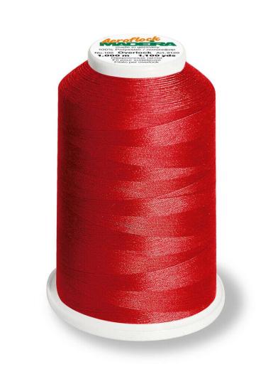 Madeira Aeroflock Overlock Bauschgarn Nähgarn - 1000m Rot 9470 Rot 9470