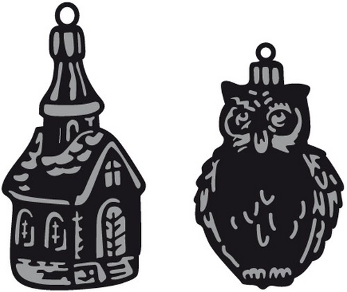 Marianne Design Stanz und Prägeschablone Craftable Tiny`s Ornaments Kirche & Eule 