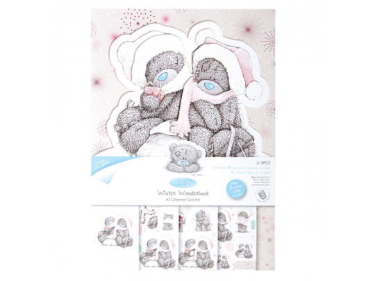 Me To You A5 Glittered CARD KIT - Winter Wonderland (For You) 