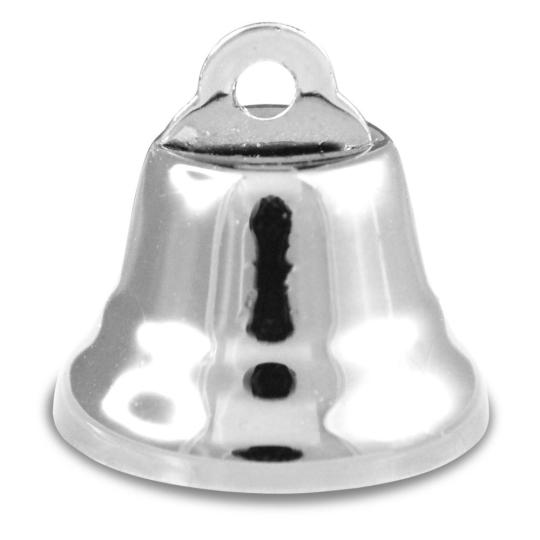 Metall - Glöckchen silber, vernickelt mit losem Klöppel ø ca.9 mm, 10 Stück ø ca.9 mm, 10 Stück