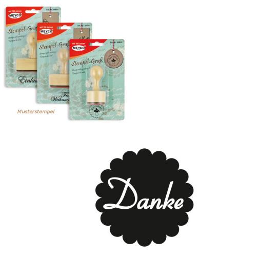 Meyco Holz Stempel "Danke" 30 mm 