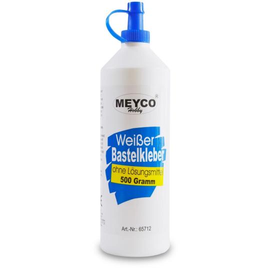 Meyco Weißer Bastelkleber - Trocknet transparent 500g 500g