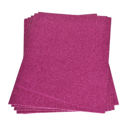 Moosgummiplatte mit Glitter 200x300x 2mm, 1 Stk. pink pink