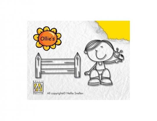 Nellie Snellen Clear Stempel Ollie fence 7,5x5,5cm 