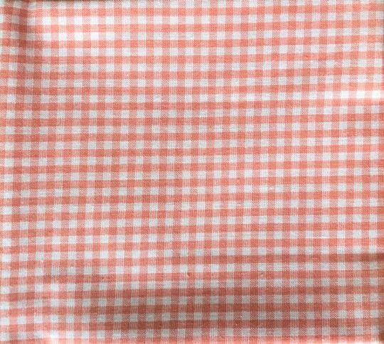 Oaki Doki Baumwollstoff Webware "Baby" 50x70cm Kariert Hellorange Kariert Hellorange