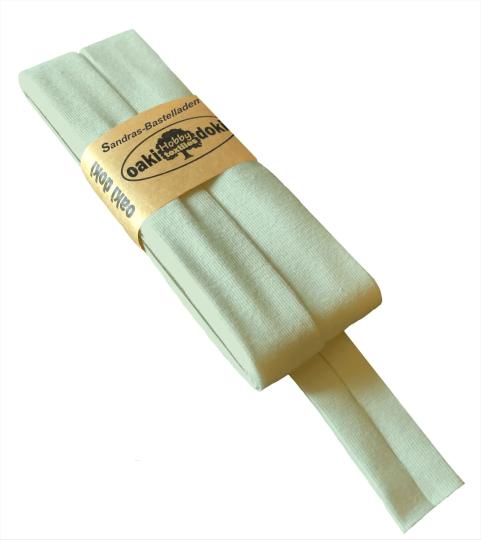 Oaki Doki Schrägband / Einfassband Tricot de Luxe Jersey gefalzt 3m x 20mm 025-Hell Mint 025-Hell Mint