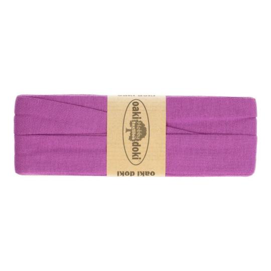 Oaki Doki Schrägband / Einfassband Tricot de Luxe Jersey gefalzt 3m x 20mm 820-Veilchen 820-Veilchen