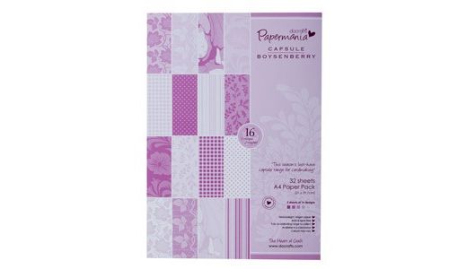 Papermania Paper Pack Design Papier A4 / 32tlg. Capsule - Boysenberry 
