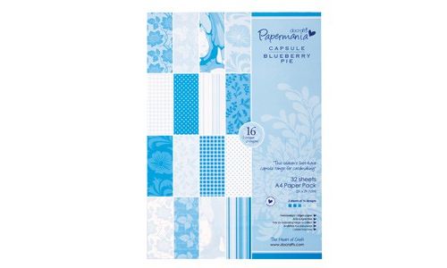Papermania Paper Pack Design Papier A4 / 32tlg. Capsule - blueberry pie 