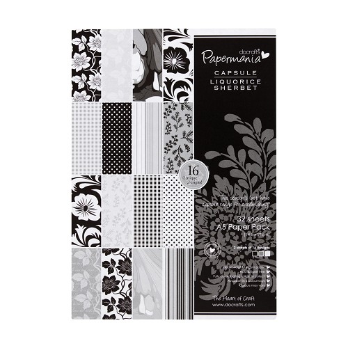 Papermania Paper Pack Design Papier A5 / 32tlg. Capsule - Sherbert & Liquorice 