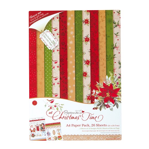 Papermania Papier Set At Christmas Time A4 / 26tlg. 