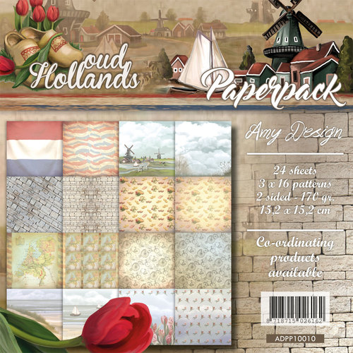 Paperpack - 15,2 x 15,2cm - Amy Design - Oud Hollands – 170gr - 
