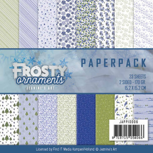 Paperpack - 15,2 x 15,2cm - Jeanines Art - Frosty Ornaments – 170gr - 