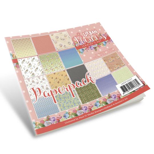 Paperpack - 15,2 x 15,2cm - Jeanines Art - Urban Flowers – 170gr - 