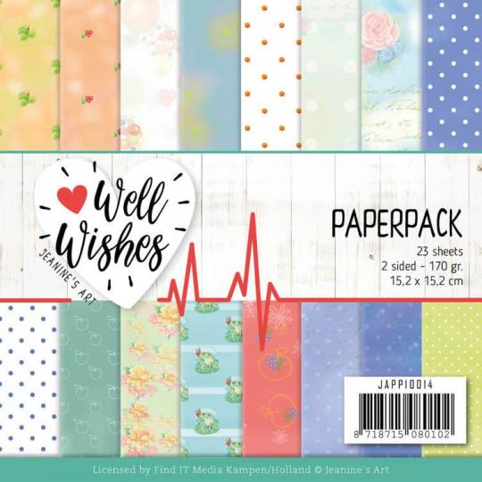 Paperpack - 15,2 x 15,2cm - Jeanines Art - Well Wishes – 170gr - 