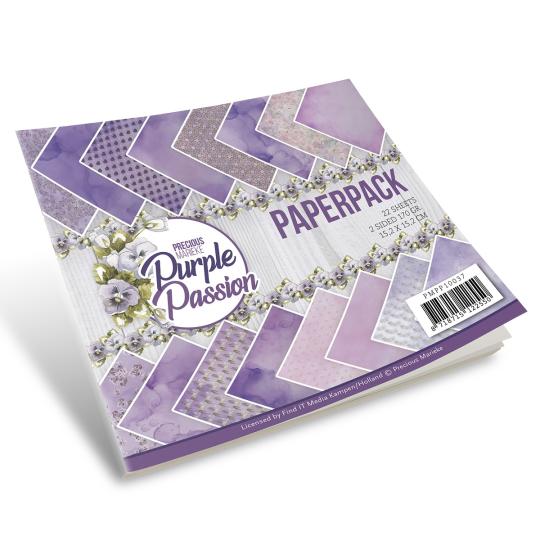 Paperpack - 15,2 x 15,2cm - Precious Marieke – Purple Passion – 170gr - 
